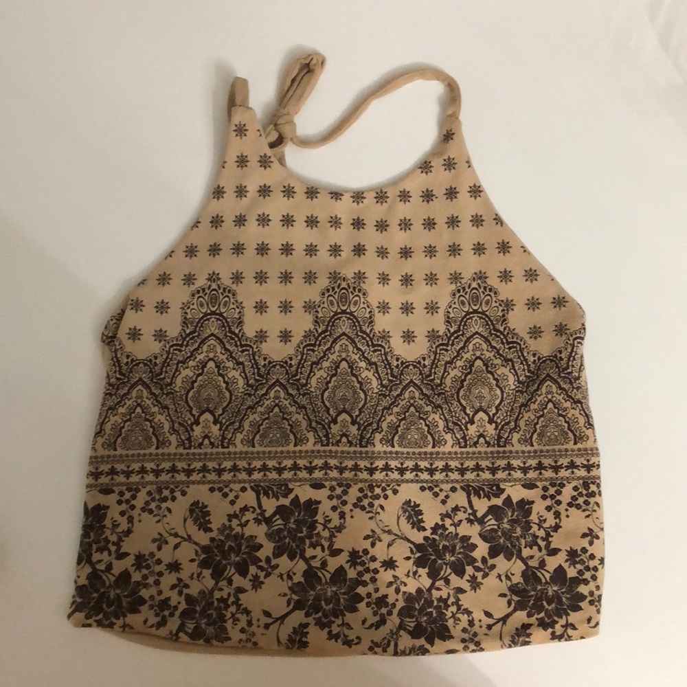 Floral pattern halter top
